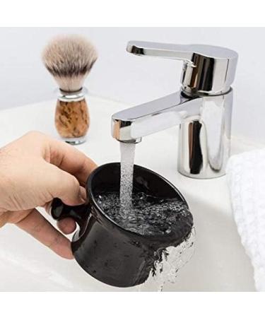 Premium Black Porcelain Shaving Bowl with Handle - M HLE RN46 - Buy Online on GoSupps.com