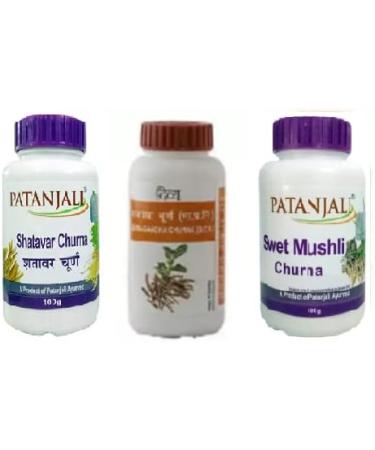 Patanjali. Shatavar Swet Mushli Ashwagandha Churna (100 g Each) - Buy Online on GoSupps.com