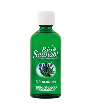 Unterweger ORGANIC Sauna Oil Alpine Herbs 100 ml with pure essential oils (AT-BIO-301)