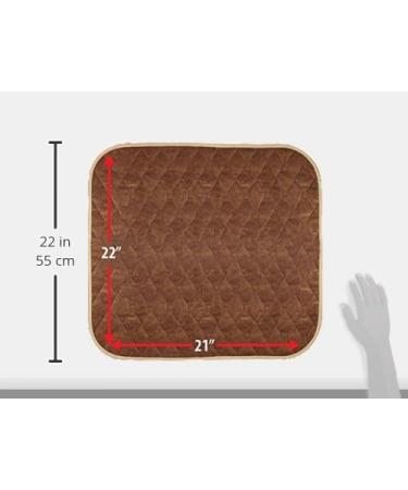 Americare Washable Waterproof Seat Protector Pad 21 x 22 - Reusable Furniture Cover for Elderly, Kids, Pets - Ultra Absorbent Pee Pad (Brown) - Buy Online on GoSupps.com