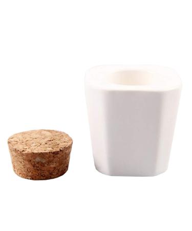 JIHUOO Ceramic Nail Art Cup Nail Art Dappen Dish Acrylic Liquids Powder Container White