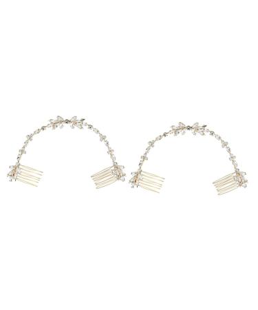 Beaupretty Bridal Headpieces bridal wedding comb tiaras for women bridal hairpiece hairbrush for women rhinestone women's hair clips hair combs for wedding bride wig Zinc Alloy