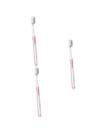 Minkissy toothbrush for children hairy toothbrush oral care baby toothbrush postpartum oral toothbrush for pregnant women anthracite white 3 pieces
