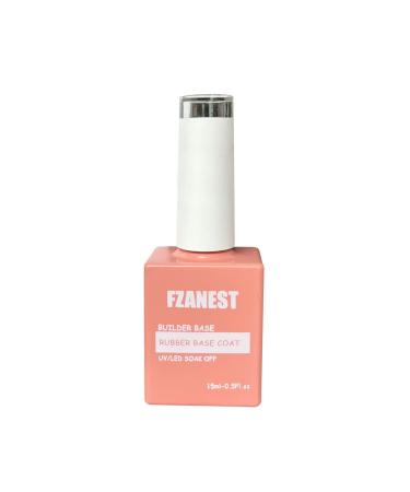 FZANEST Rubber Base Gel For Nails Builder Base Clear Sheer Color Gel Nail Polish Elastic Rubber Base Coat Builder Extension Gel in a Bottle 15ml(Crystal Clear)