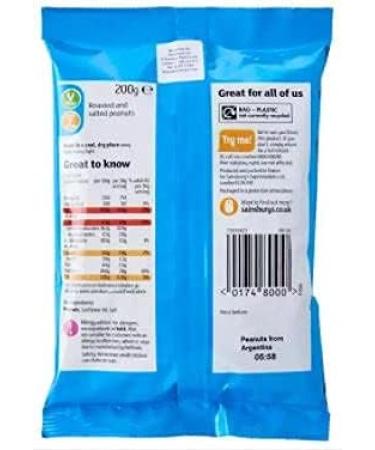 Sainsbury's Salted peanuts 200g - Roasted and salted peanuts. - Buy Online on GoSupps.com