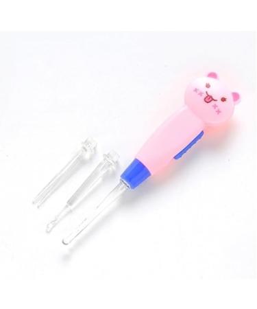Pink Cat Cartoon Baby Ear Cleaner - LED Earpick & Replacement Head for Kids | Safe Earwax Removal Tool - Buy Online on GoSupps.com