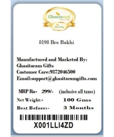 Ghasitaram Gifts Rakhis Online - Kids Rakhi - 8198 Bro Rakhi - Buy Online on GoSupps.com