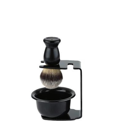 3 In 1 shaving brush set Razor brush and bowl set for men acrylic shaving razor black ABS HARZ BART cleaning tools Perfect for men gift