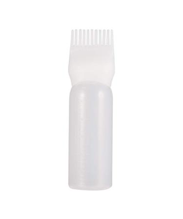 Applicator Bottles Plastic Hair Dye tool Hair Colouring Dispensing Comb Oil Comb Empty Bottle Dyeing Shampoo Bottle(white)