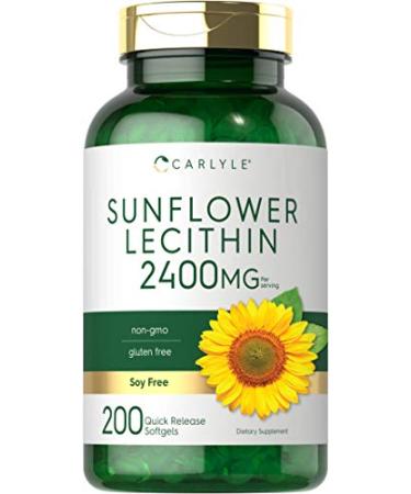 Carlyle Sunflower Lecithin 2400mg - 200 Softgels | Non-GMO, Gluten-Free Supplement - Buy Online on GoSupps.com