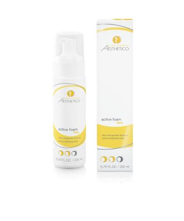 Aesthetico Active Foam - cleaning foam for acne and impure skin pore depth facial cleaning with glycol and salicyl substances 200 ml (3 x 200 ml) 200 ml (3 -pack)