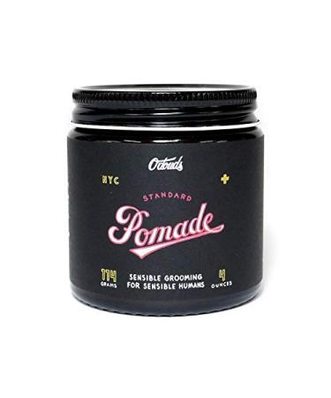 O'Douds Standard Pomade for Men - Natural Styling Hair Pomade - Firm Hold & High Shine Finish for Classic Looks - Bay & Blood Orange Scent (4oz) - Buy Online on GoSupps.com
