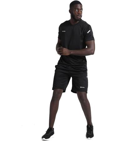 BUYJYA Men's 3-Pack Athletic Workout Set - Basketball, Football, Running - Black/Red/Green - Medium - Buy Online on GoSupps.com