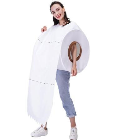 Funny Rolling Paper Costumes Cosplay Clothing Halloween Party Roll Paper Tissue Toilet Paper Costumes for Adults - Buy Online on GoSupps.com