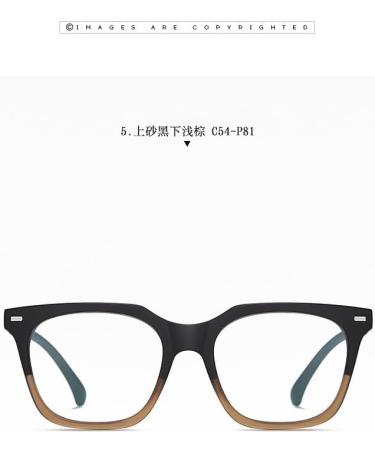 TR90 Blue Light Blocking Glasses for Men & Women - Anti UV Ray Reading Glasses - Stylish Black-Brown Square Frame 52mm - Buy Online on GoSupps.com