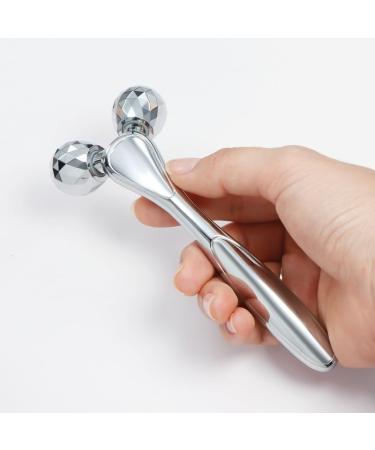 Black Y-Shaped 3D Metal Facial Roller - Manual Slimming Massage Stick for Beauty - Buy Online on GoSupps.com