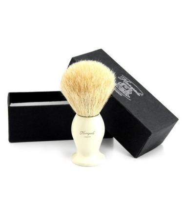 Haryali London Hand Assembled Sophist Collection Elegantly Crafted White Badger Hair Shaving Brush.