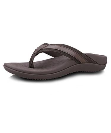 Footminders BALTRA Unisex Orthotic Arch Support Sandals (Pair) - Relieve Foot Pain Due to Flat Feet and Plantar Fasciitis 13 Women/12 Men Cocoa Brown