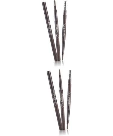 DOITOOL 2pcs 2 1 Eyebrow Brush Waterproof Brow Pencil Eyebrow Pencil Waterproof Eyebrow Powder 3d Triangle 1 count (Pack of 1) As Shownx2pcs - Buy Online on GoSupps.com