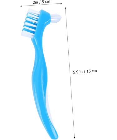 Mobestech Double-Sided Toothbrush Cleaning Tool for False Teeth 9 Piece Retainer Set | Effective Denture Care in Blue - Buy Online on GoSupps.com