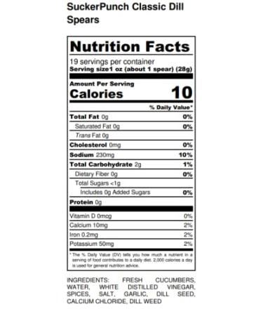 SuckerPunch Gourmet Dill Pickle Spears 24oz - 2-Pack Classic Flavor - Buy Online on GoSupps.com