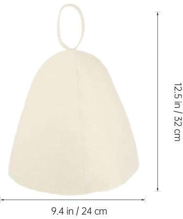 2-Piece Sauna Hat for Men & Women | Russian Sauna Cap | Banya Shower Hat | Perfect Sauna Gift - White - Buy Online on GoSupps.com
