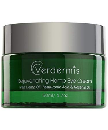 VERDERMIS Rejuvenating Hemp Eye Cream with Hemp Oil  Hyaluronic Acid  Rosehip Oil  and Vitamins. Formulated to Treat the Sensitive Skin around the Eyes.