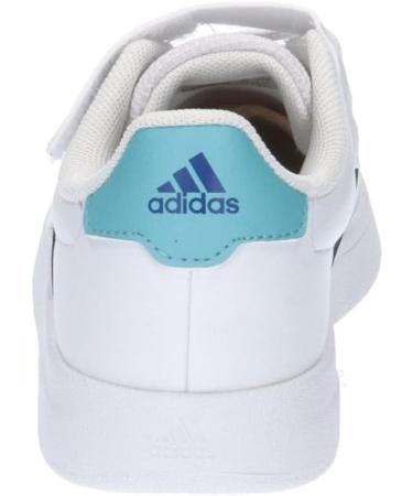 Buy adidas Unisex Kids Break Lifestyle Court Sneakers - Elastic Lace & Top Strap - EU 36 2/3 - Ftwr White/Team Royal Blue/Light Aqua - International Shipping Available - Buy Online on GoSupps.com