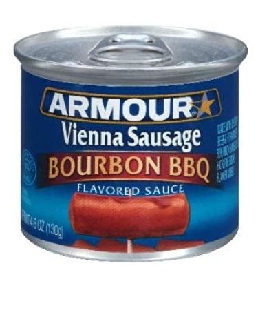 Armour Vienna Sausage Variety Pack - Original, Jalapeno, Smoked, Barbecue, Bourbon BBQ - 4.6 oz Cans (Pack of 5) with Mini Spatula - Buy Online on GoSupps.com