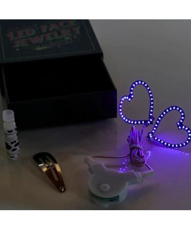 Neon Cowboys LED Face Jewelry Sticker Gems - Purple Hearts | Light Up Face & Skin Accessories - Buy Online on GoSupps.com