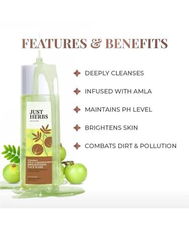 Buy Ayurvedic Face Wash with Vitamin C Amla & Liquorice Root - Hydrates Skin Reduces Hyperpigmentation | 100 ML - International Shipping - Buy Online on GoSupps.com