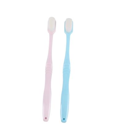 Gatuida Manual Toothbrush 2Pcs toothbrush household dental floss captivity travel Natural Toothbrush