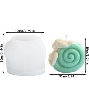 Cestony Conch Girl Shape Silicone Molds for Candle & Soap Making | Perfect for Pillar Aromatherapy and Clay Crafts - Buy Online on GoSupps.com