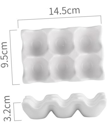 DOITOOL 6 Refrigerator Egg Holder Egg Carrier with Lid Drawer Organiser Monomer Egg Carton White Non-slip White 14.5x9.5x3.2cm - Buy Online on GoSupps.com