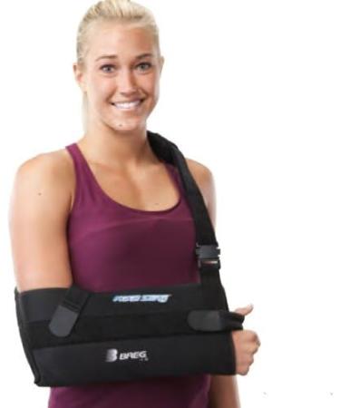 BREG 08513 Stabilizer Sling - Orthopedic Airmesh Shoulder Support for Injuries | Quick-Release Waist Strap & Thumb Rest - Medium Size (13.5-14.5") | International Shipping Available - Buy Online on GoSupps.com
