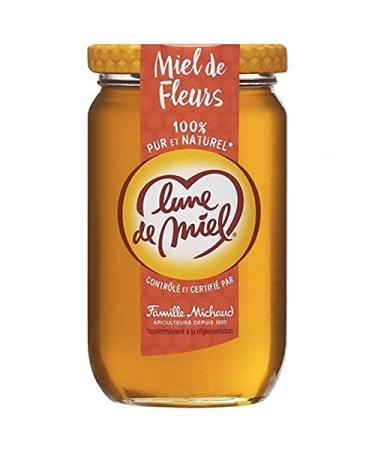 Lune de Miel 100% Pure and Natural Flower Honey 375g (Pack of 4)