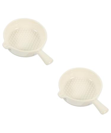 Milisten 2pcs Dumpling Seasoning Plate Small Seasoning Dish Dipping Plate Spice Container Convenient Dips Dishes Dipping Container Food Plates Chili Sauce Dipping Vegetables The Dish White 10.8X7.5X2.5CMx2pcs Whitex2pcs