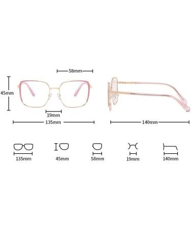 Clear Vision Blue Light Blocking Readers - Metal Frame Big Mirror Glasses 3.00 C8 | International Shipping - Buy Online on GoSupps.com