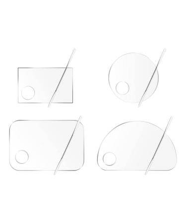 Lurrose 1 set of foundation palette artist colored tray cosmetic mixed tools eyeshadow cosmetics make-up mixing palette Clear art make-up art pallet color color acrylic