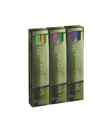 | Eco-Friendly and Socially Responsible Manual Toothbrush | Pack of 6 | Made from 100% Biodegradable Sustainably Grown Moso Bamboo
