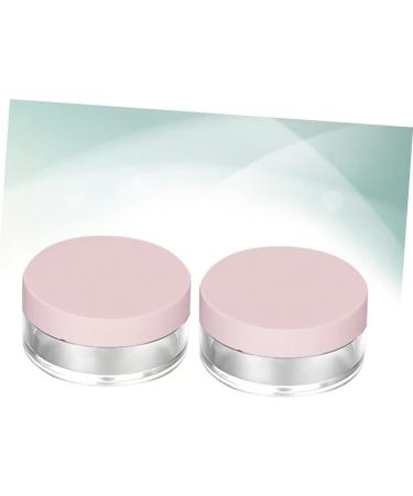 MAGICLULU 2pcs Powder Puff Case Travel Cosmetic Containers Powder Puff Holder Travel Kit Straight Hair Pink Pink 6.5X6.5cm - Buy Online on GoSupps.com