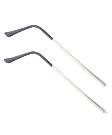 Tehaux 1 pair of glasses legs spare bars for sunglasses glasses replacement glasses spare replacement replacement for low sunglasses rubber dolls Eyeshaker men and women plastic handle screws silver-