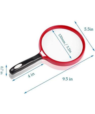 Magnifying Glasses Vision aids Large Magnifying Glass 10x Handheld HD Glass 130mm Best Jumbo Size for Elderly Reading Books Newspapers Maps Coins Jewellery Crafts Lightweight Easy for Elders to Use - Buy Online on GoSupps.com