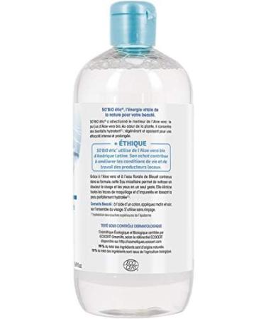 SO'BIO TIC - Organic Aloe Vera Micellar Cleansing Lotion 500Ml - Pack of 3 - Sold in Packs - Buy Online on GoSupps.com