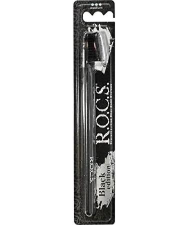 R.O.C.S. Sensation Whitening Dental Care Set - Brightening Toothpaste & Black Edition Toothbrush for Adults - 74g Tube - Buy Online on GoSupps.com