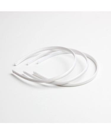 Fenteer Set of 10 Satin Headbands - Elegant Hair Jewelry for DIY Crafts - Silk Ribbon Hair Accessories in White - Buy Online on GoSupps.com