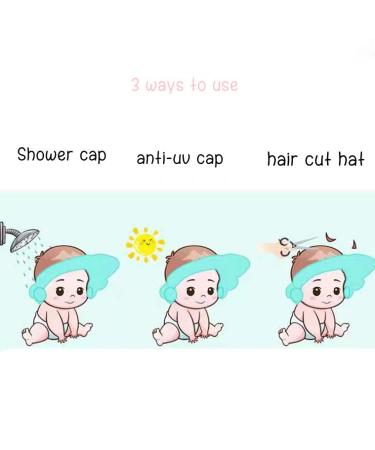 Kids Pink Shower Cap - Adjustable Bath Visor for Eyes, Ears, and Face Protection - Buy Online on GoSupps.com