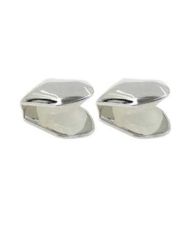 EXCEART 4pcs Silver Plated Small Single Tooth Cap - Hip Hop Teeth Grill Decoration - Buy Online on GoSupps.com