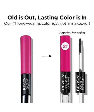 Revlon ColorStay Overtime Lipcolor - Dual-Ended Longwearing Liquid Lipstick & Clear Gloss Vitamin E Nude Boundless Nude (510) - Shop Internationally - Buy Online on GoSupps.com
