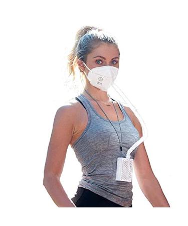 BROAD Breathe Easier AirPro Mask Rechargeable Reusable Air Purifying Respirator with a HEPA Filter